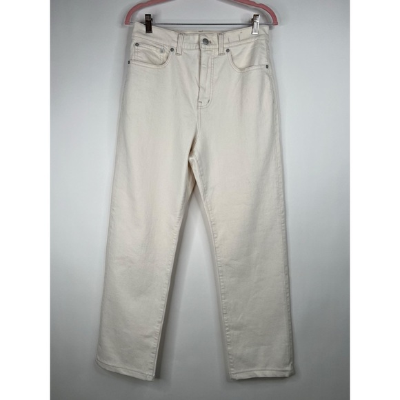Madewell The 90's Straight Jean Vintage Canvas Cream High Rise Straight Leg 28 - Picture 1 of 11